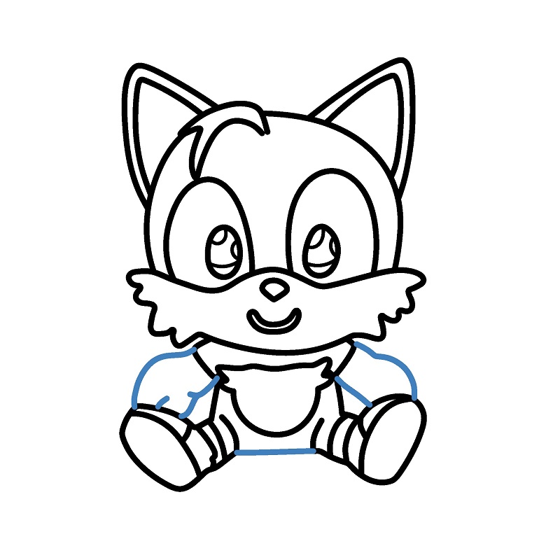 Hướng dẫn vẽ Tails chibi. - Bước 9