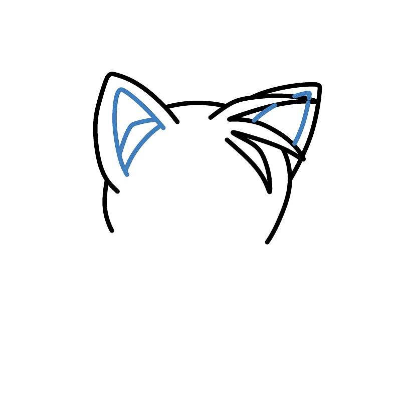 Hướng dẫn vẽ đầu của Tails. - Bước 3