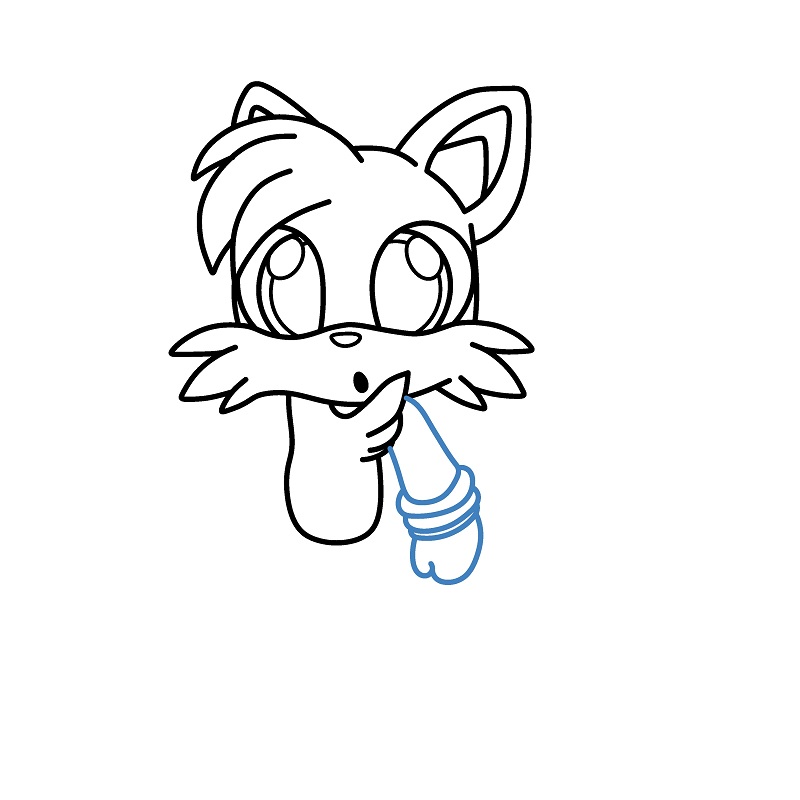 Hướng dẫn vẽ Tails dễ thương. - Bước 6