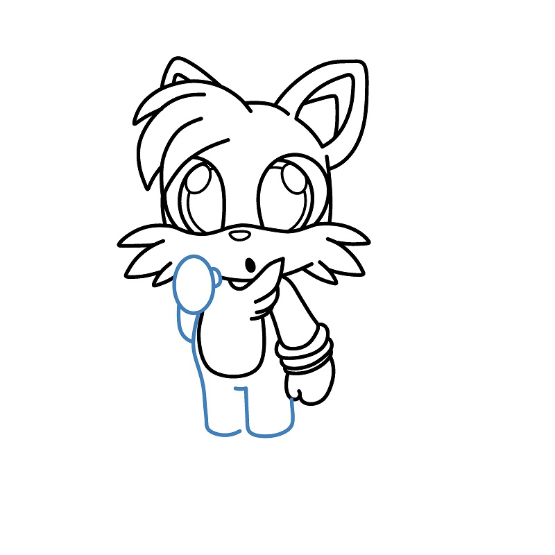 Hướng dẫn vẽ Tails dễ thương. - Bước 7