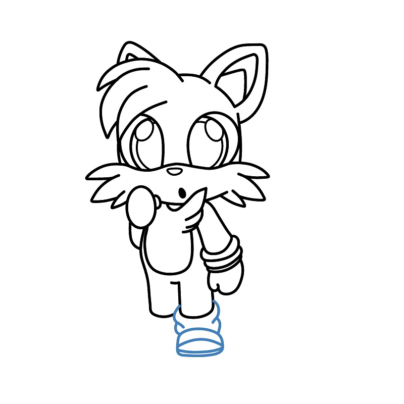 Hướng dẫn vẽ Tails dễ thương. - Bước 8