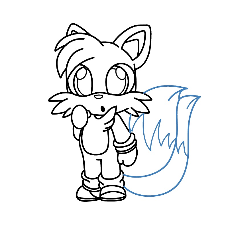 Hướng dẫn vẽ Tails dễ thương. - Bước 9