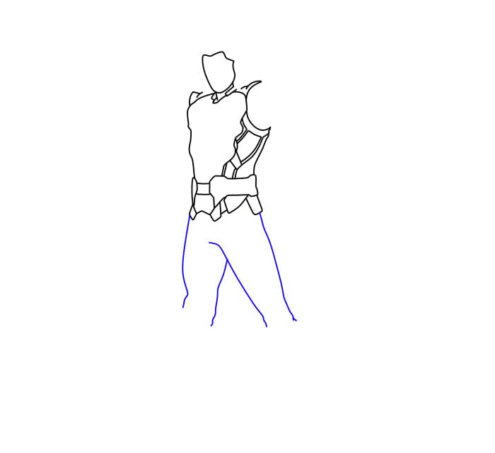 Hướng dẫn vẽ thần Thor trong vũ trụ Marver cho bé - Bước 3