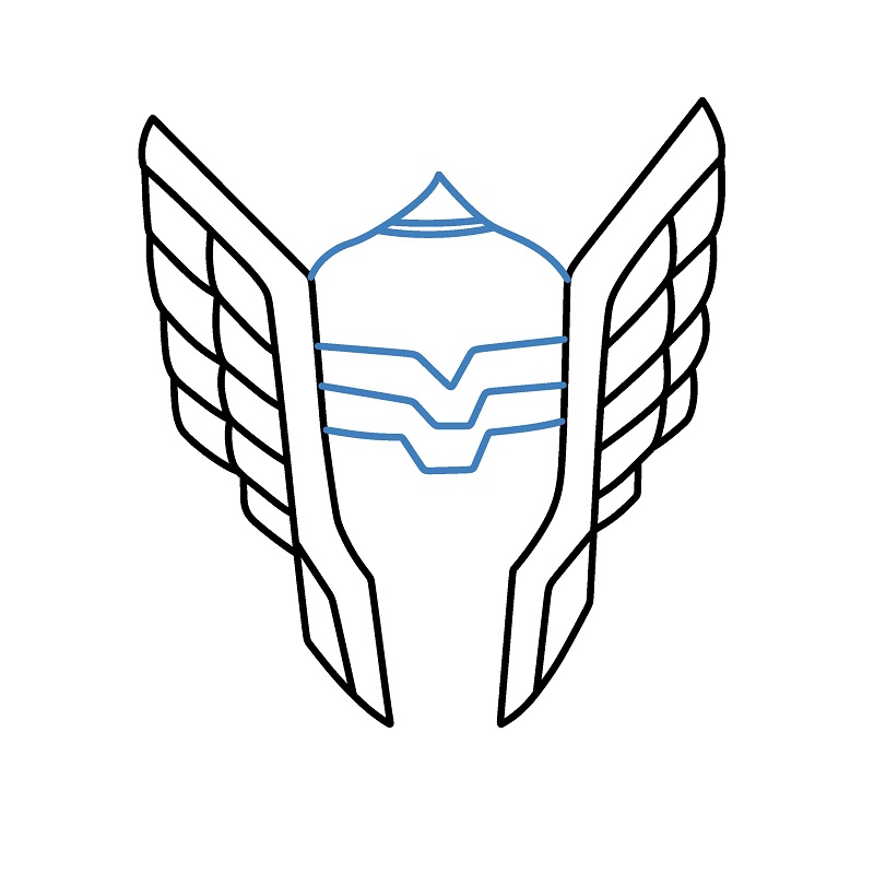 Hướng dẫn vẽ khuôn mặt của thần sấm thor. - Bước 5