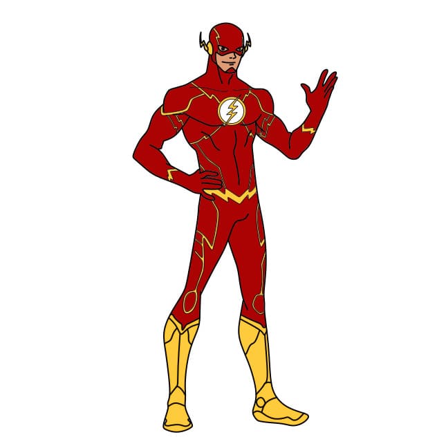 Hướng dẫn vẽ The Flash (một siêu anh hùng trong DC Comics) cho bé
