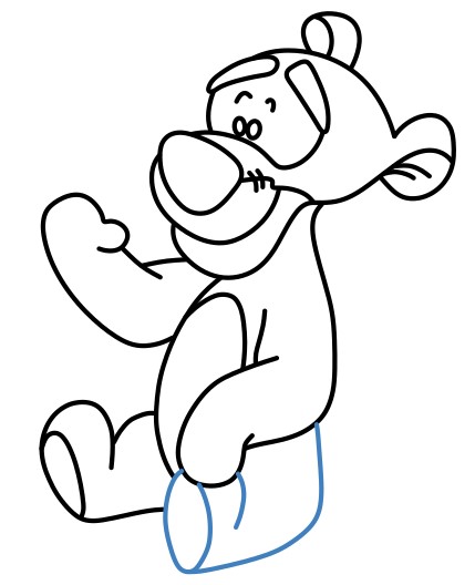 Hướng dẫn vẽ Tigger đang ngồi. - Bước 10