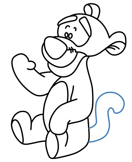Hướng dẫn vẽ Tigger đang ngồi. - Bước 11