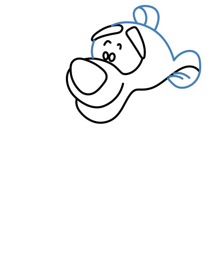 Hướng dẫn vẽ Tigger đang ngồi. - Bước 4