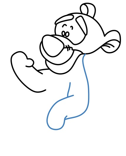 Hướng dẫn vẽ Tigger đang ngồi. - Bước 7