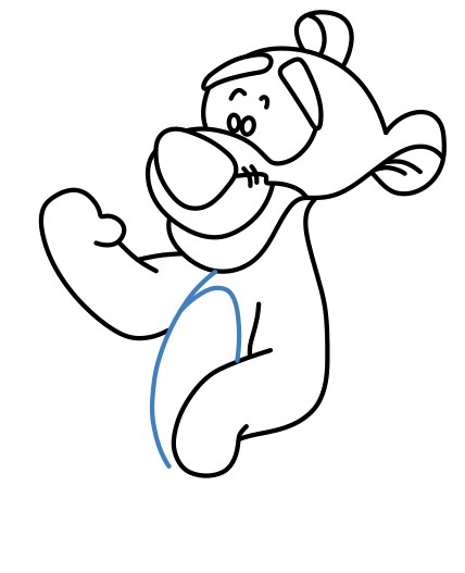 Hướng dẫn vẽ Tigger đang ngồi. - Bước 8