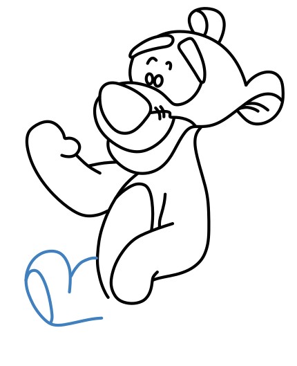 Hướng dẫn vẽ Tigger đang ngồi. - Bước 9