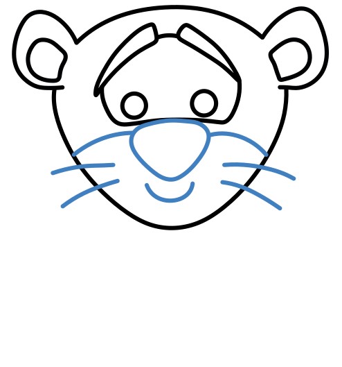 Hướng dẫn vẽ Tigger phong cách vẽ chibi. - Bước 4