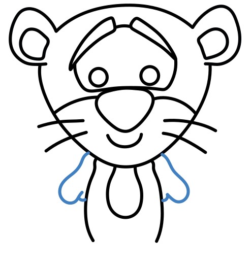 Hướng dẫn vẽ Tigger phong cách vẽ chibi. - Bước 6