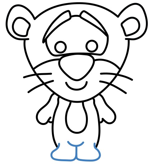 Hướng dẫn vẽ Tigger phong cách vẽ chibi. - Bước 7