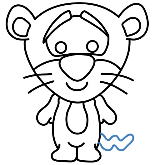 Hướng dẫn vẽ Tigger phong cách vẽ chibi. - Bước 8