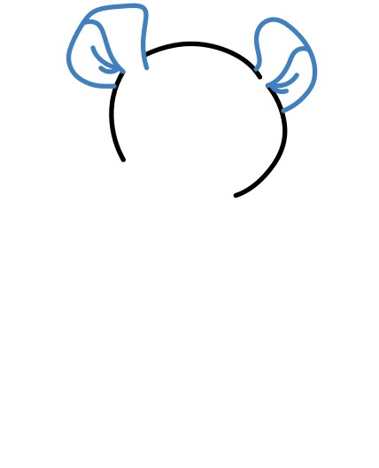 Hướng dẫn vẽ Tigger nhảy nhót. - Bước 2