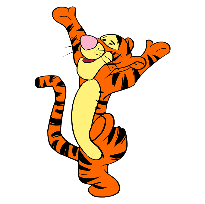 Cách vẽ Tigger