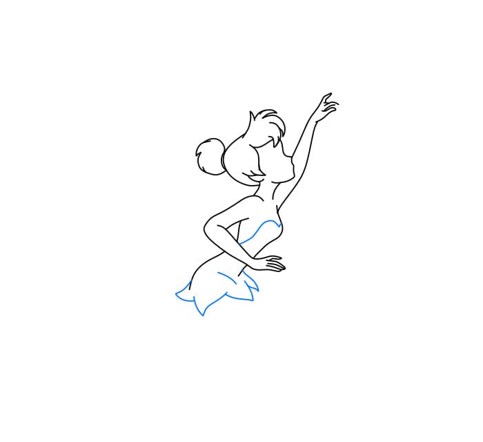 Hướng dẫn vẽ Tinkerbell đơn giản và đẹp cho bé - Bước 5