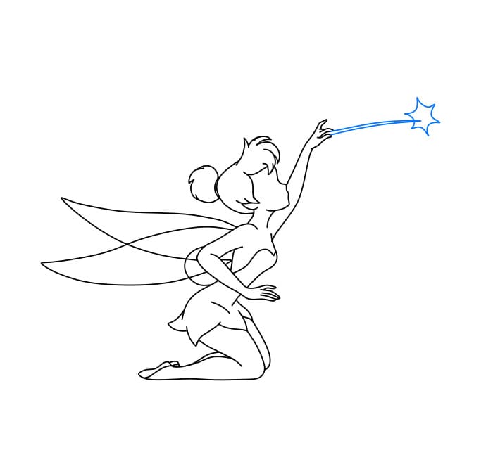Hướng dẫn vẽ Tinkerbell đơn giản và đẹp cho bé - Bước 8