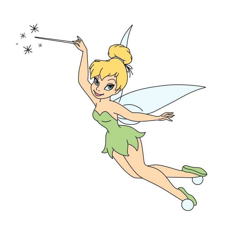 Hướng dẫn vẽ Tinkerbell đơn giản và đẹp - Bước 10