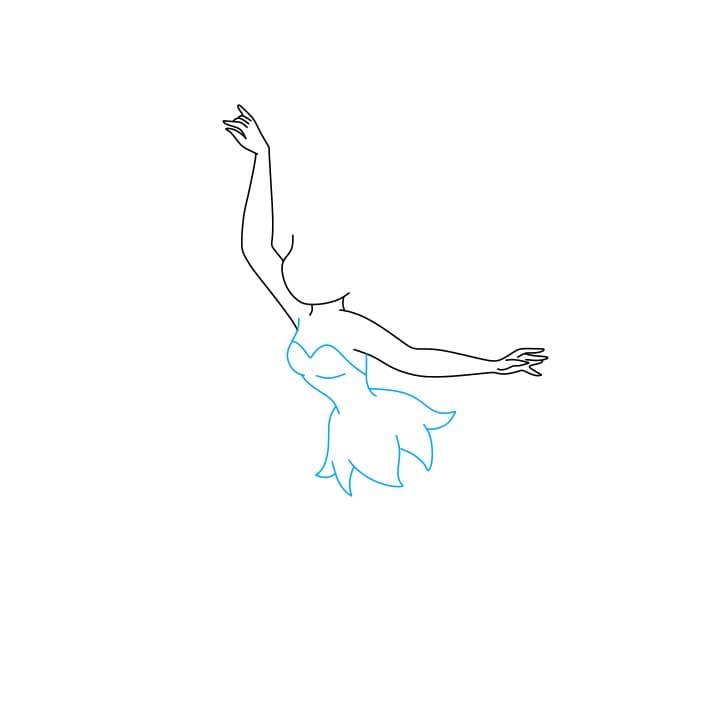 Hướng dẫn vẽ Tinkerbell đơn giản và đẹp - Bước 3