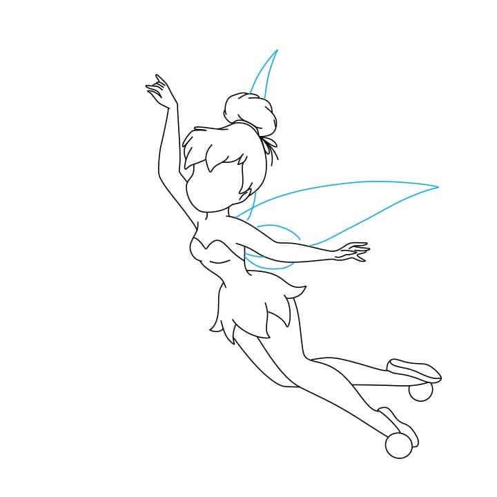Hướng dẫn vẽ Tinkerbell đơn giản và đẹp - Bước 7