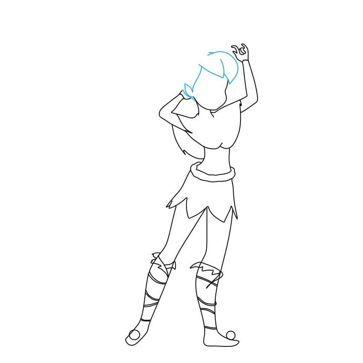 Hướng dẫn vẽ Tinkerbell đang đội mũ - Bước 6