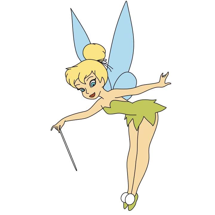 Hướng dẫn vẽ Tinkerbell đơn giản và đẹp cho bé