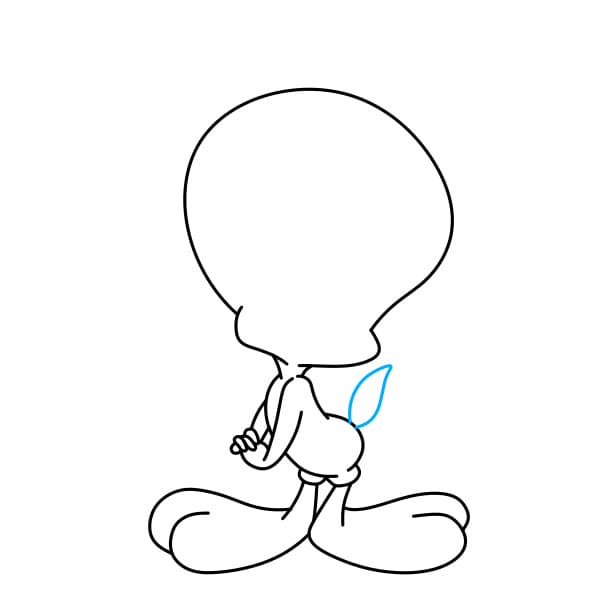 Hướng dẫn vẽ Tweety đơn giản và đẹp cho bé - Bước 5