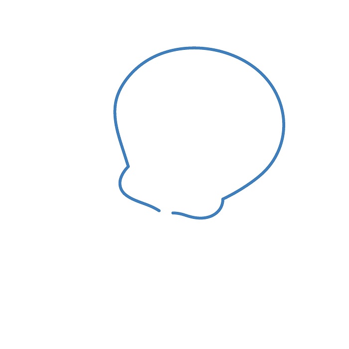 Hướng dân vẽ Tweety đang ngồi. - Bước 1