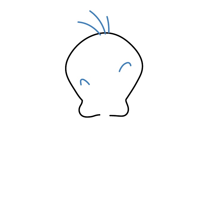 Hướng dẫn vẽ Tweety giận dữ. - Bước 2