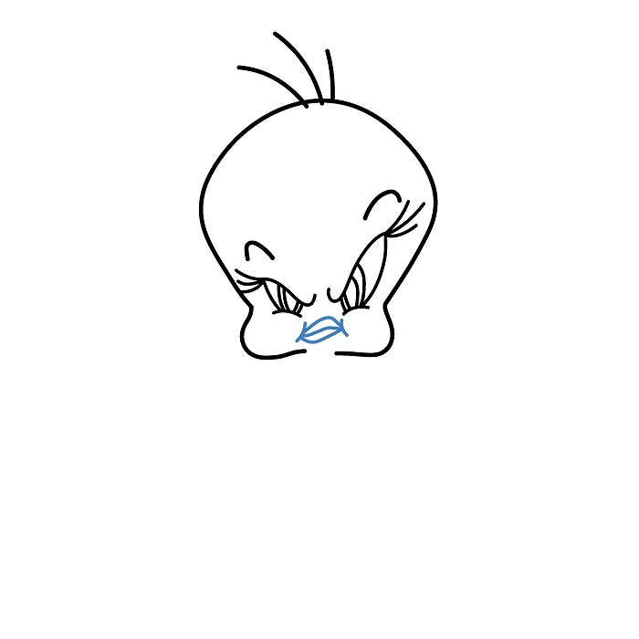 Hướng dẫn vẽ Tweety giận dữ. - Bước 4