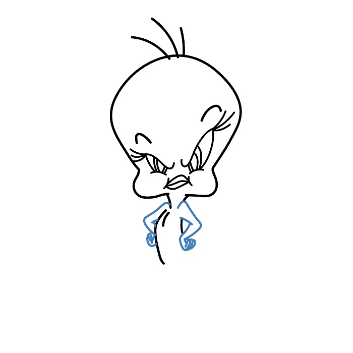 Hướng dẫn vẽ Tweety giận dữ. - Bước 6