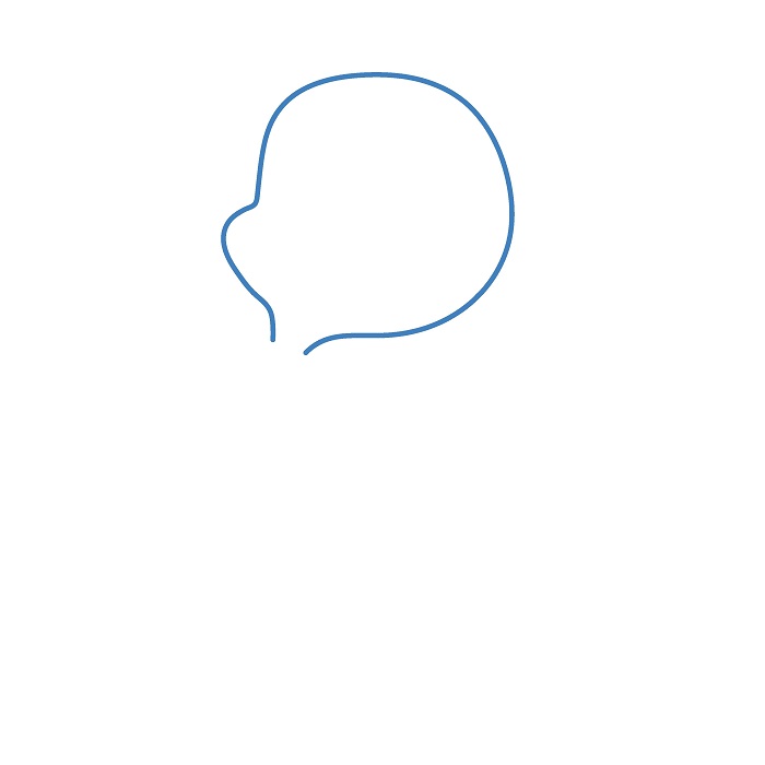 Hướng dẫn vẽ Tweety vui vẻ. - Bước 1