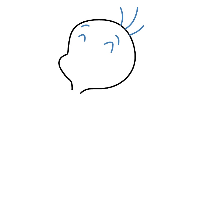 Hướng dẫn vẽ Tweety vui vẻ. - Bước 2