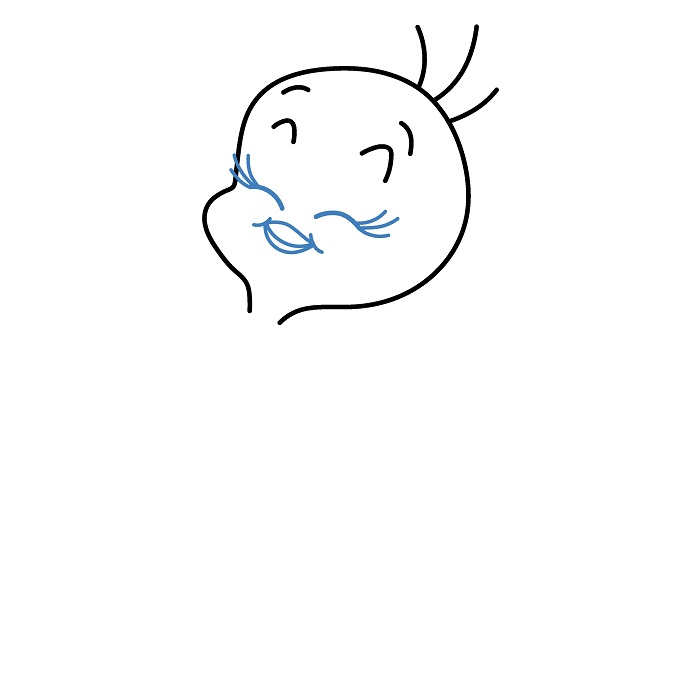 Hướng dẫn vẽ Tweety vui vẻ. - Bước 3