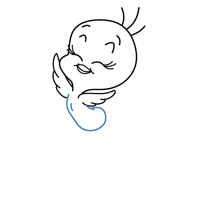 Hướng dẫn vẽ Tweety vui vẻ. - Bước 5