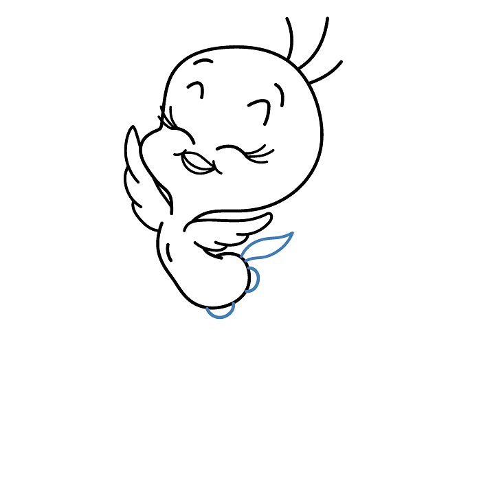 Hướng dẫn vẽ Tweety vui vẻ. - Bước 6