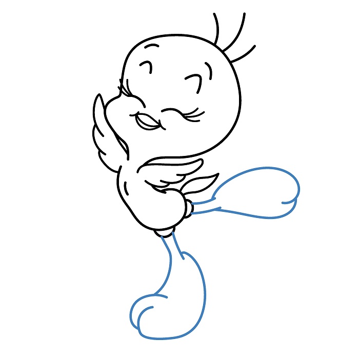 Hướng dẫn vẽ Tweety vui vẻ. - Bước 7
