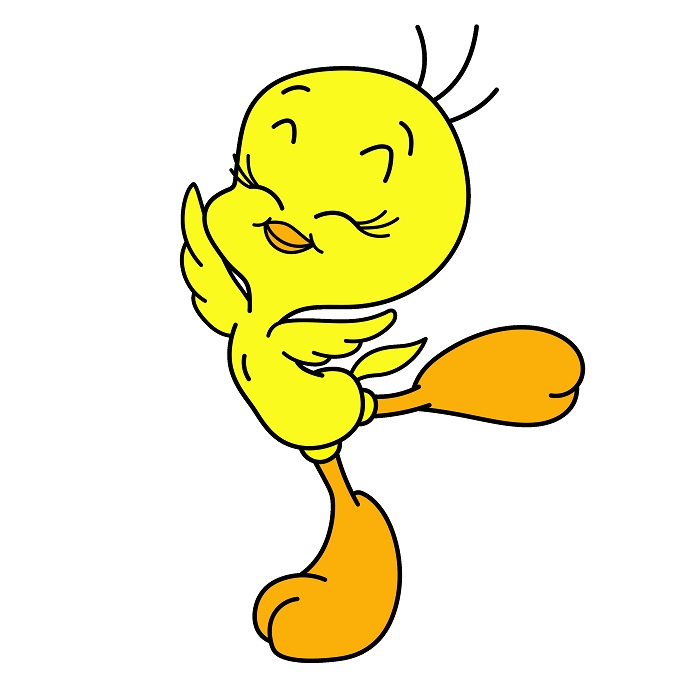 Hướng dẫn vẽ Tweety vui vẻ. - Bước 8