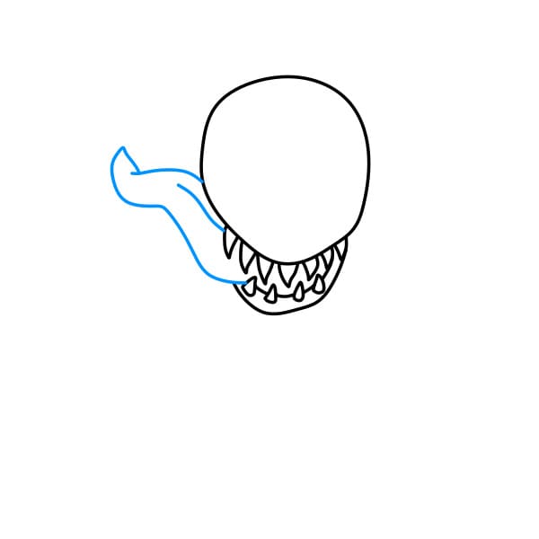 Hướng dẫn vẽ nhân vật Venom đơn giản và đẹp cho bé - Bước 2