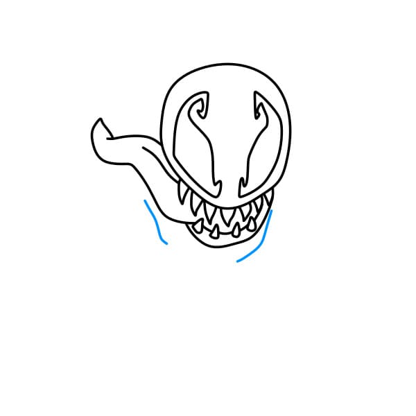 Hướng dẫn vẽ nhân vật Venom đơn giản và đẹp cho bé - Bước 4