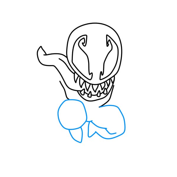 Hướng dẫn vẽ nhân vật Venom đơn giản và đẹp cho bé - Bước 5