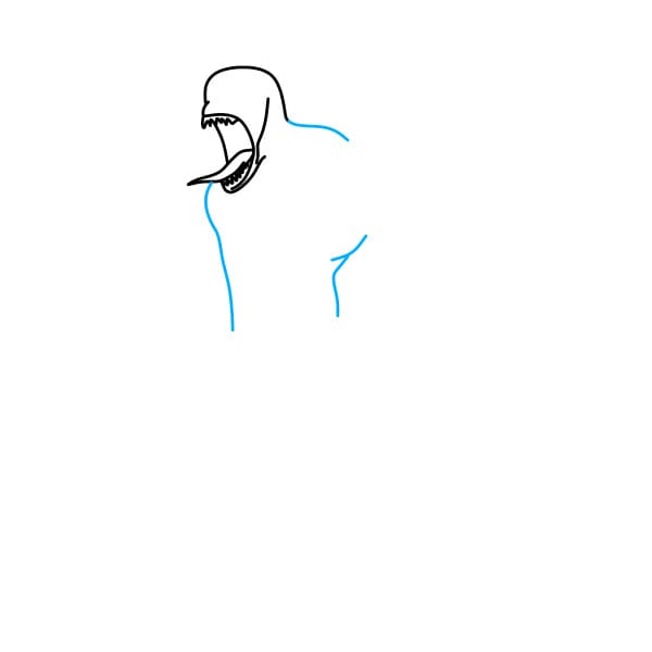 Hướng dẫn vẽ nhân vật Venom - Bước 3