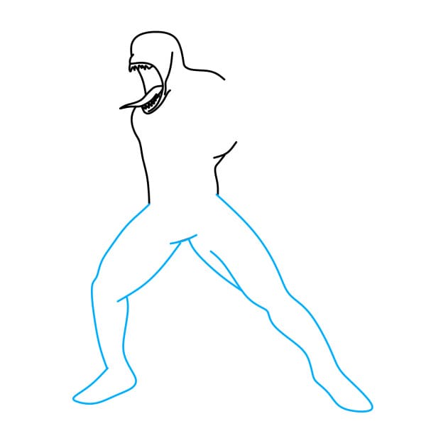 Hướng dẫn vẽ nhân vật Venom - Bước 4