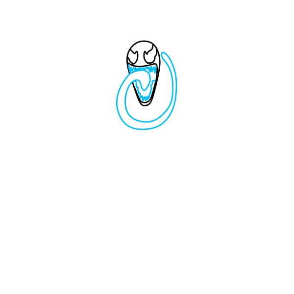 Hướng dẫn vẽ nhân vật Venom - Bước 3