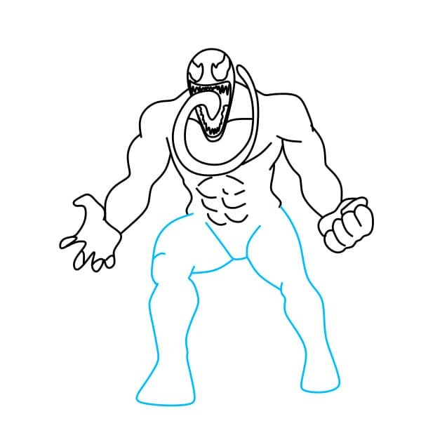 Hướng dẫn vẽ nhân vật Venom - Bước 6