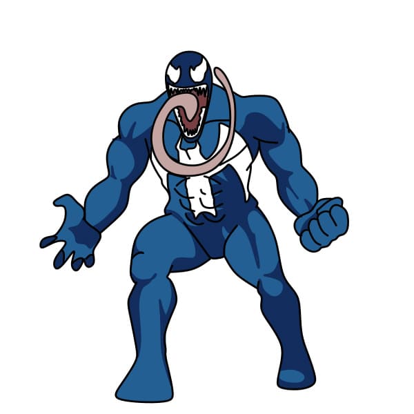 Hướng dẫn vẽ nhân vật Venom - Bước 8