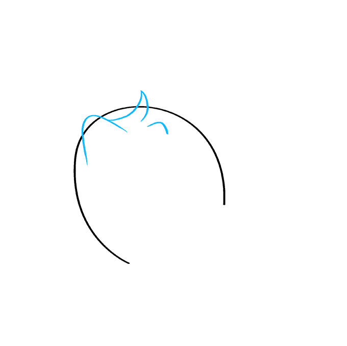 Hướng dẫn cách vẽ vịt Donald đơn giản và ngộ nghĩnh dễ thương cho bé - Bước 2