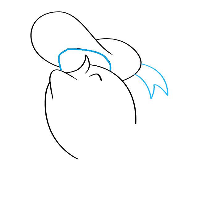 Hướng dẫn cách vẽ vịt Donald đơn giản và ngộ nghĩnh dễ thương cho bé - Bước 4